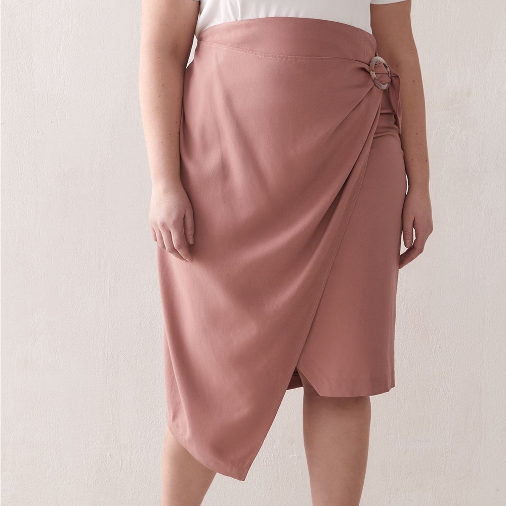 Dusty Pink Wrap Skirt